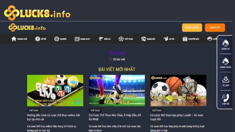 Trang web cá cược bóng đá uy tín nhất Luck8