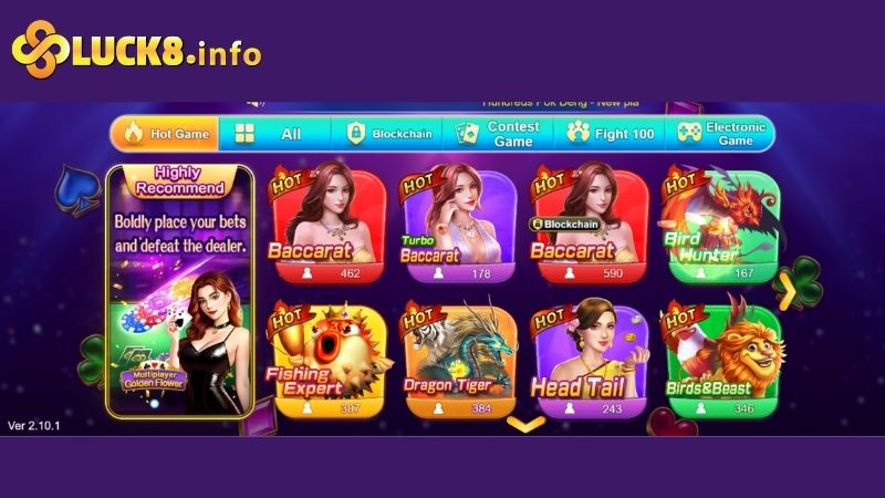 Những game bài ăn tiền đang hot tại Luck8