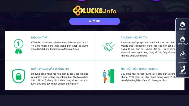 Cam kết của nhà cái Luck8 và thông tin quy định chung 1 mien tru trach nhiem tai luck8